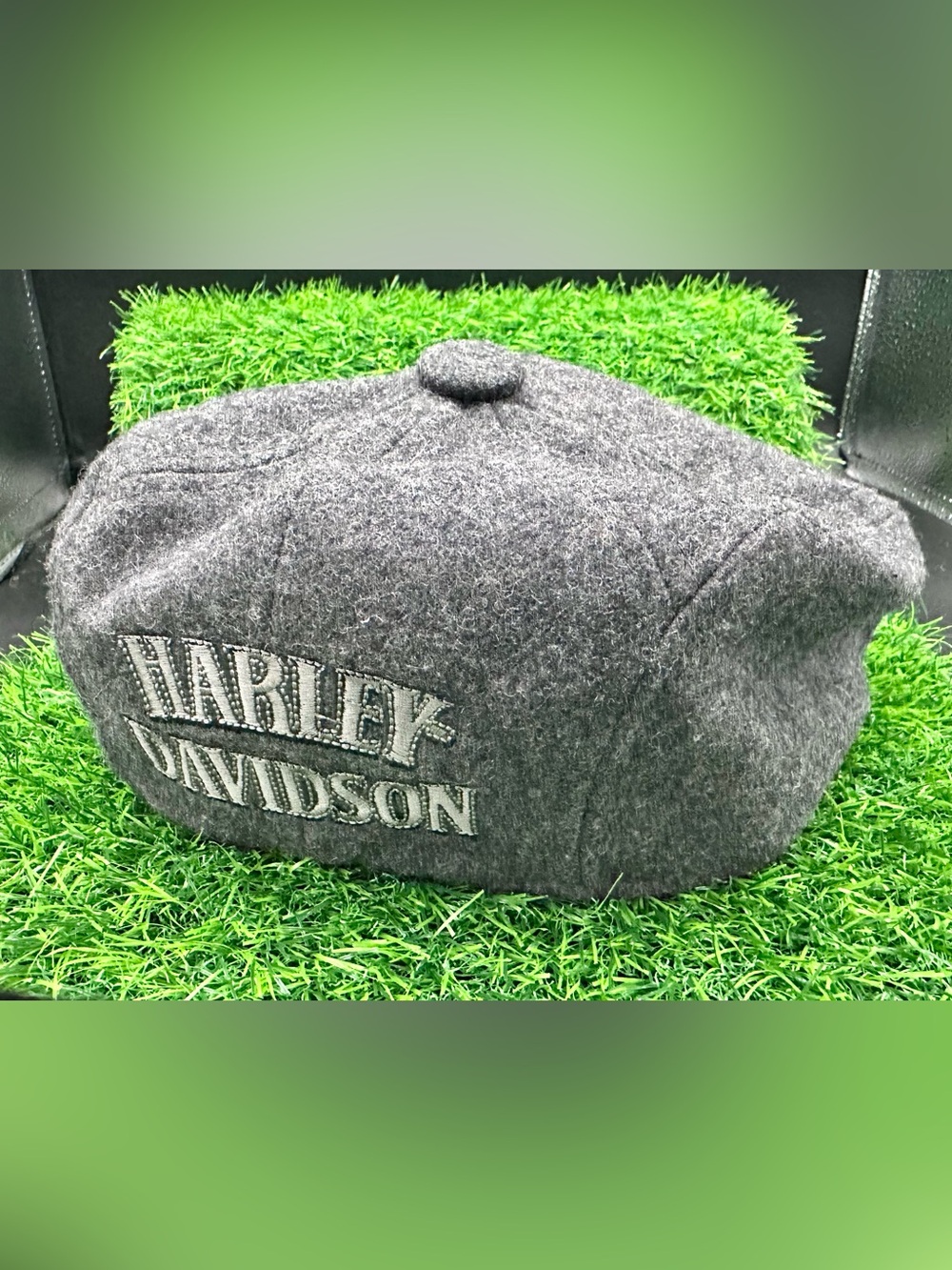 Harley-Davidson Gray Wool Blend Newsboy Cap